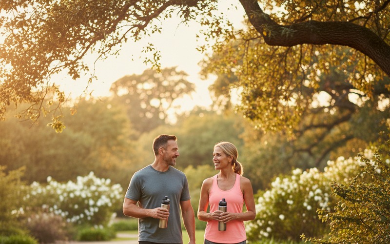 Healthy lifestyle routine supporting reduced alcohol intake