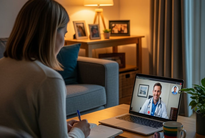 Online GP consultation about changing drinking