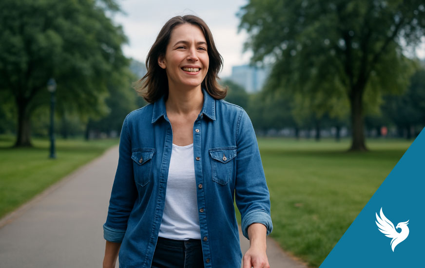 Person experiencing hope and control through the Sinclair Method
