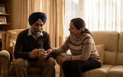 Supportive Sikh family
